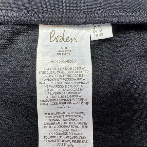 Boden High Waisted Black Bikini Swimwear Sleek Stretchy Design size 10 - Picture 3 of 7